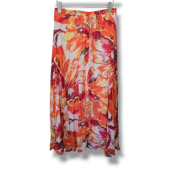 89th & Madison Women’s Multicolor Floral Pleated Midi Skirt – Small Gently Used - Picture 1 of 8
